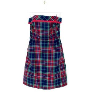 Vineyard Vines Holiday Plaid Strapless Dress